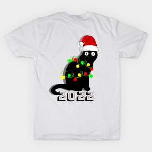 Cat Santa Hat 2022 T-Shirt